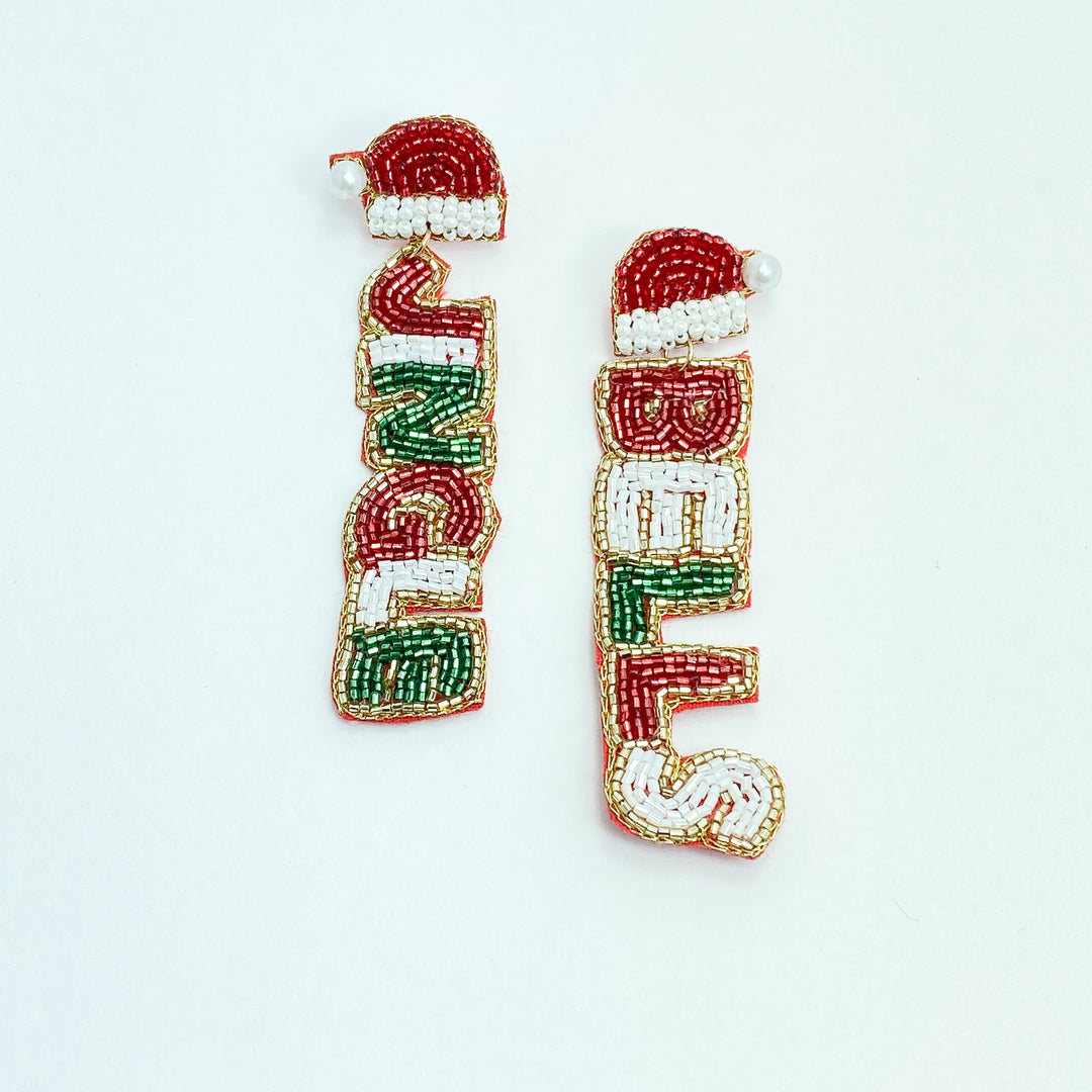 Jingle Bells Beaded Earrings