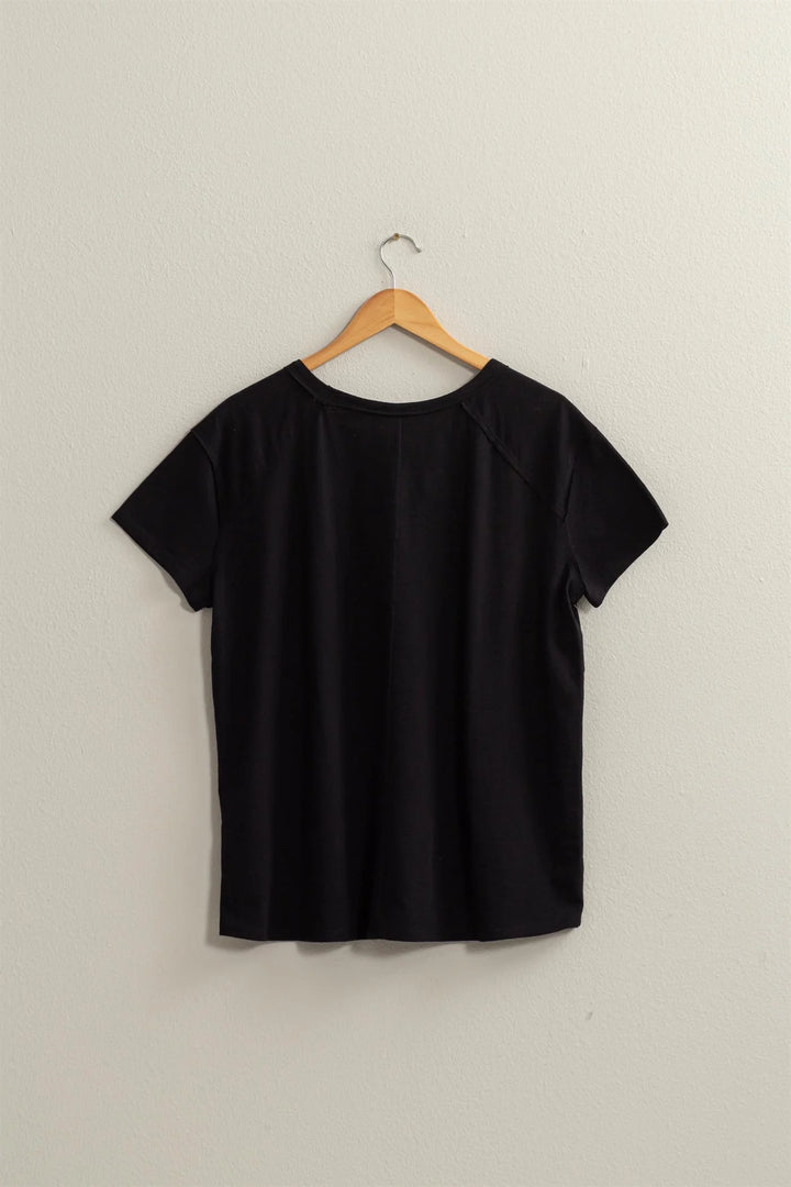 Chic Ease Tee- Black