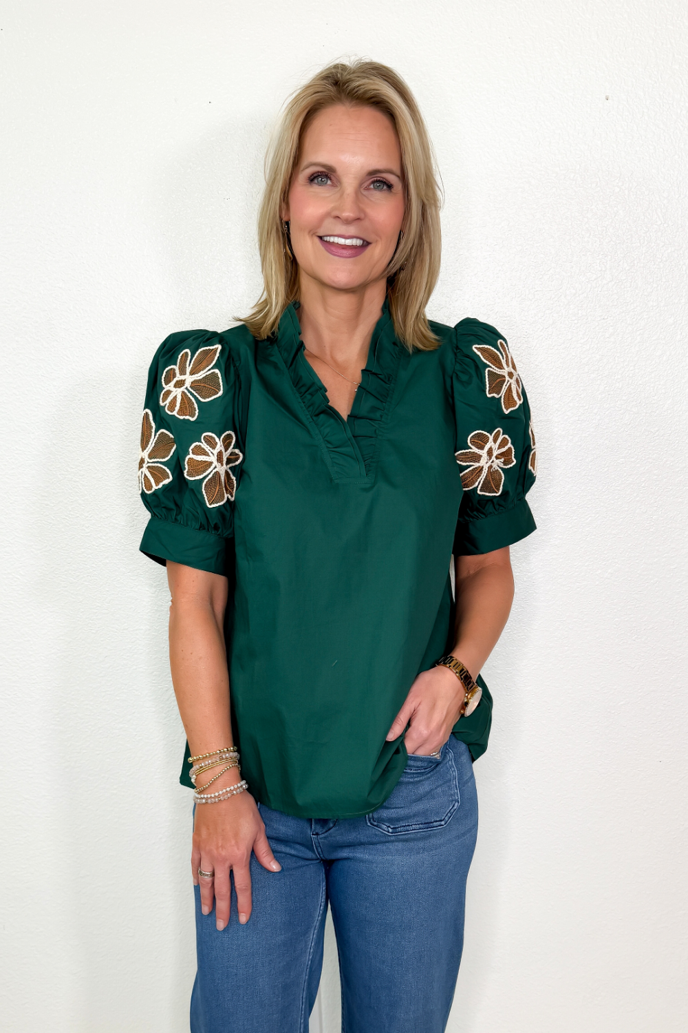 Evergreen Bloom Top