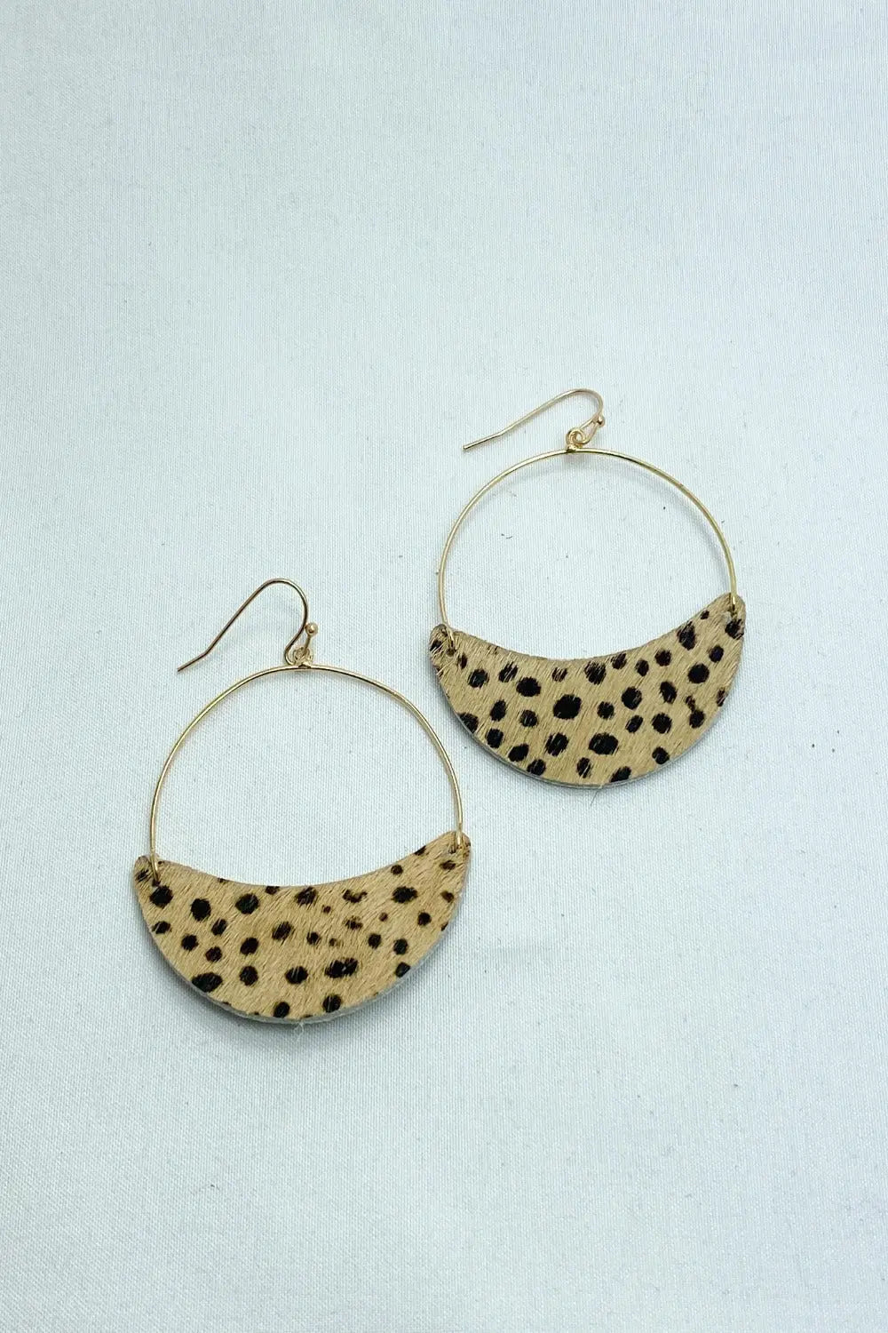 Tan Speckled Drop Earrings - Lucy Doo