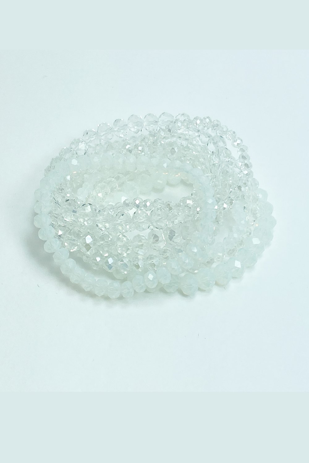 White & Clear Stackable Bracelet Set - Lucy Doo