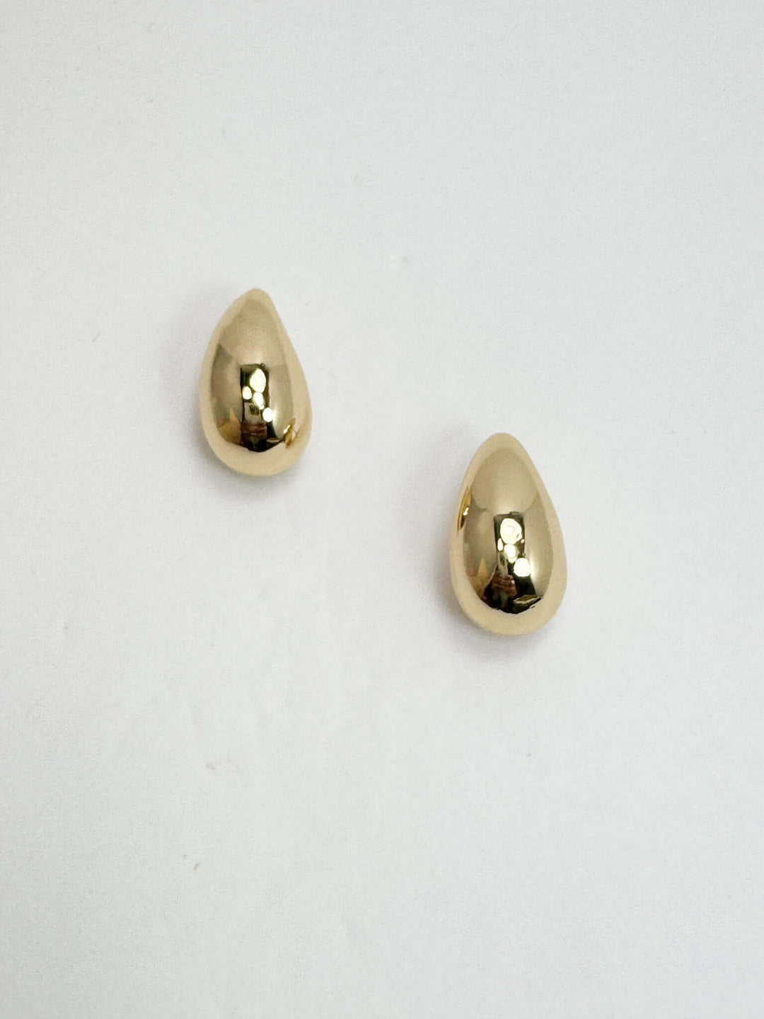 Gold Teardrop Post Earrings