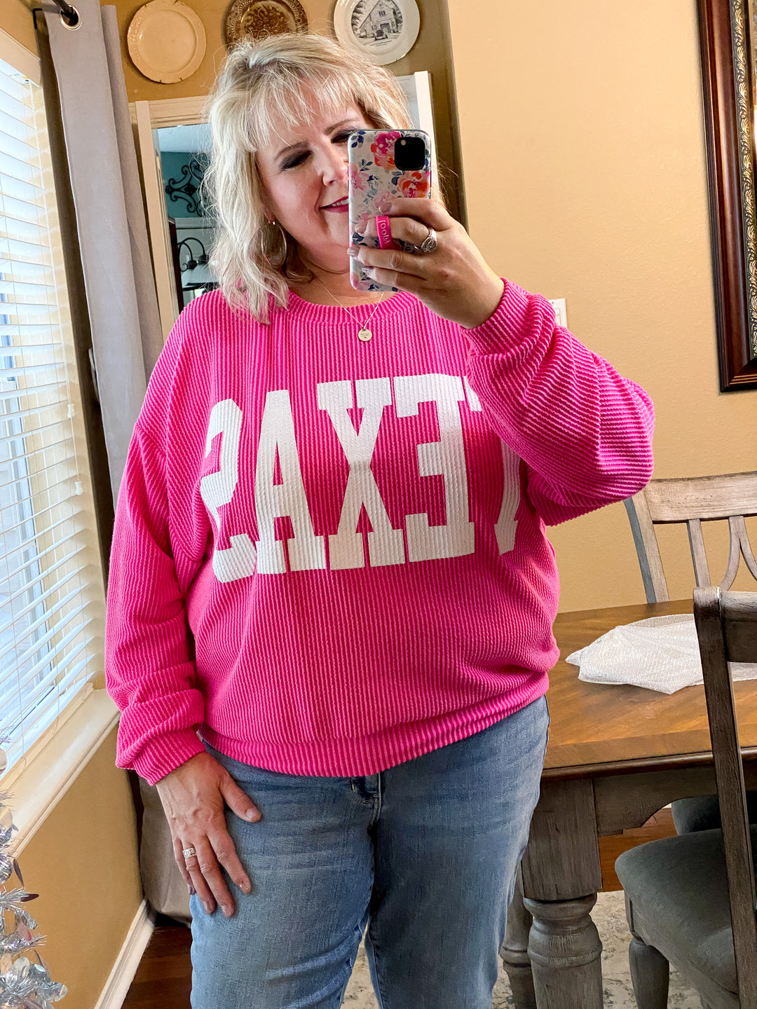 Love My State Sweatshirt- Hot Pink
