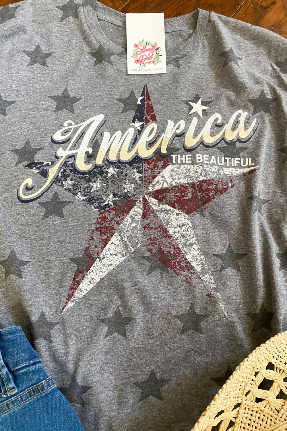 america the beautiful tshirt with stars