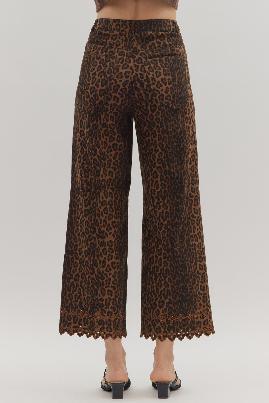 The Midnight Safari Crop Leopard Denim