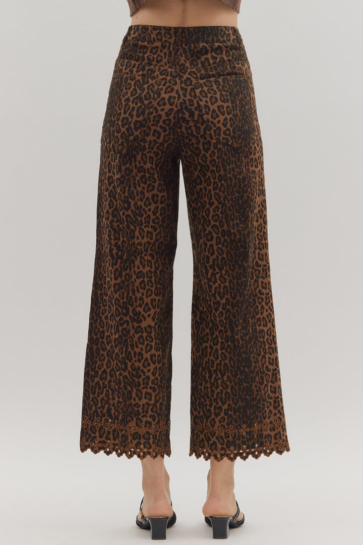 The Midnight Safari Crop Leopard Denim