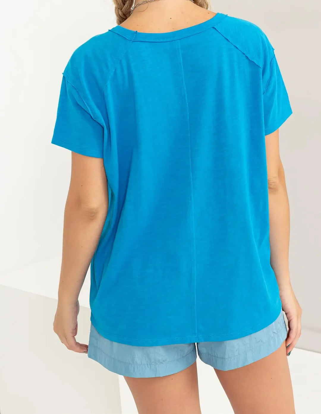 Chic Ease Tee-Turquoise