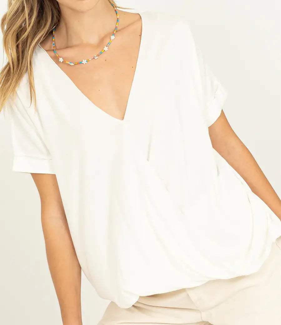 Bliss Twist Top- Off White