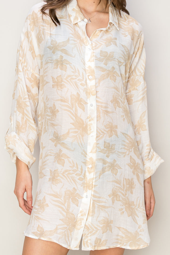 Serenity Bloom Tunic- Taupe