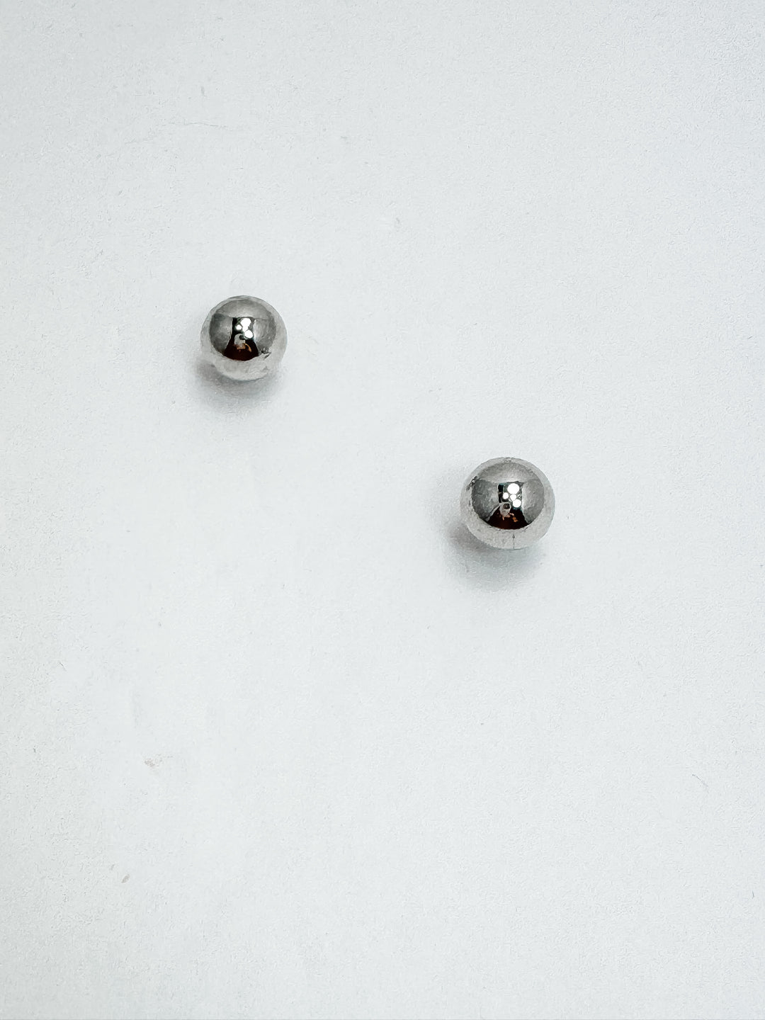 Silver Ball Post Earrings- Small