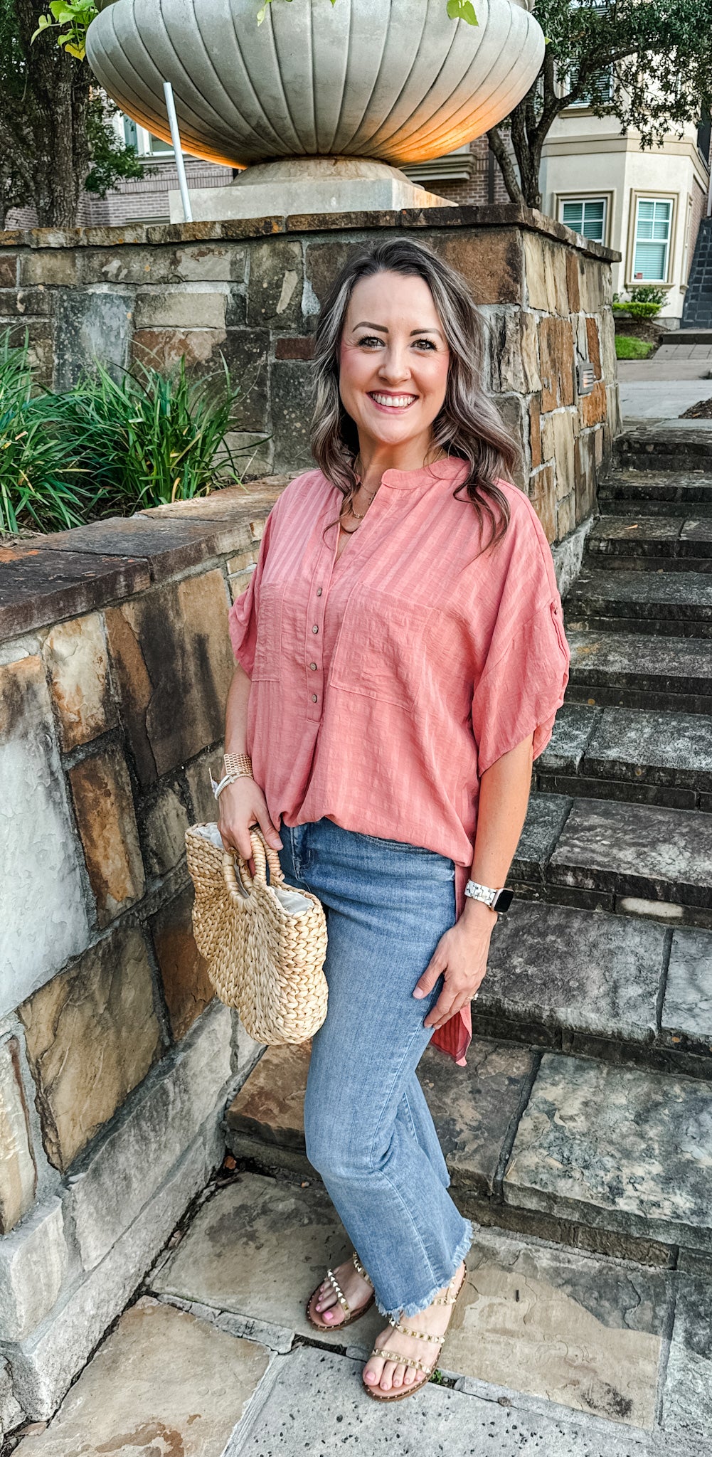 Dusty Rose Tunic Top