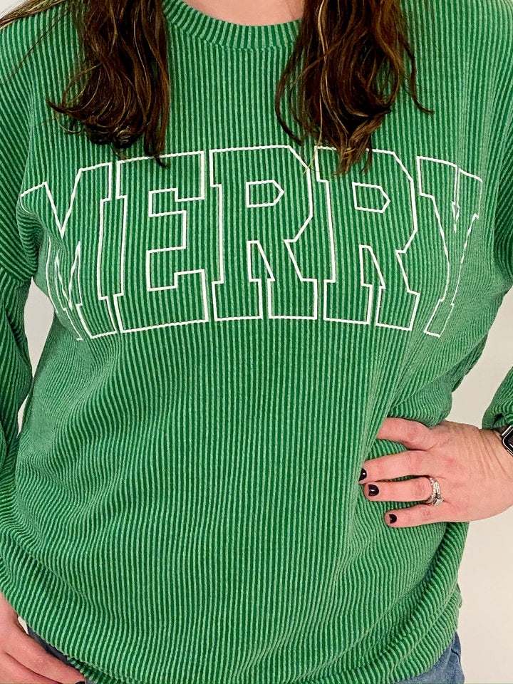 MERRY Ribbed Sweatshirt