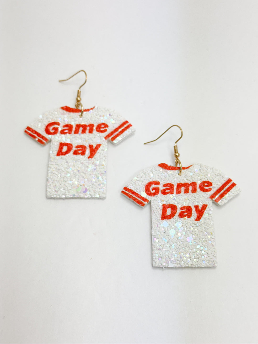 Orange & White GAME DAY Earrings