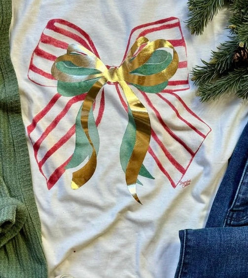 Christmas Bow Graphic Tee