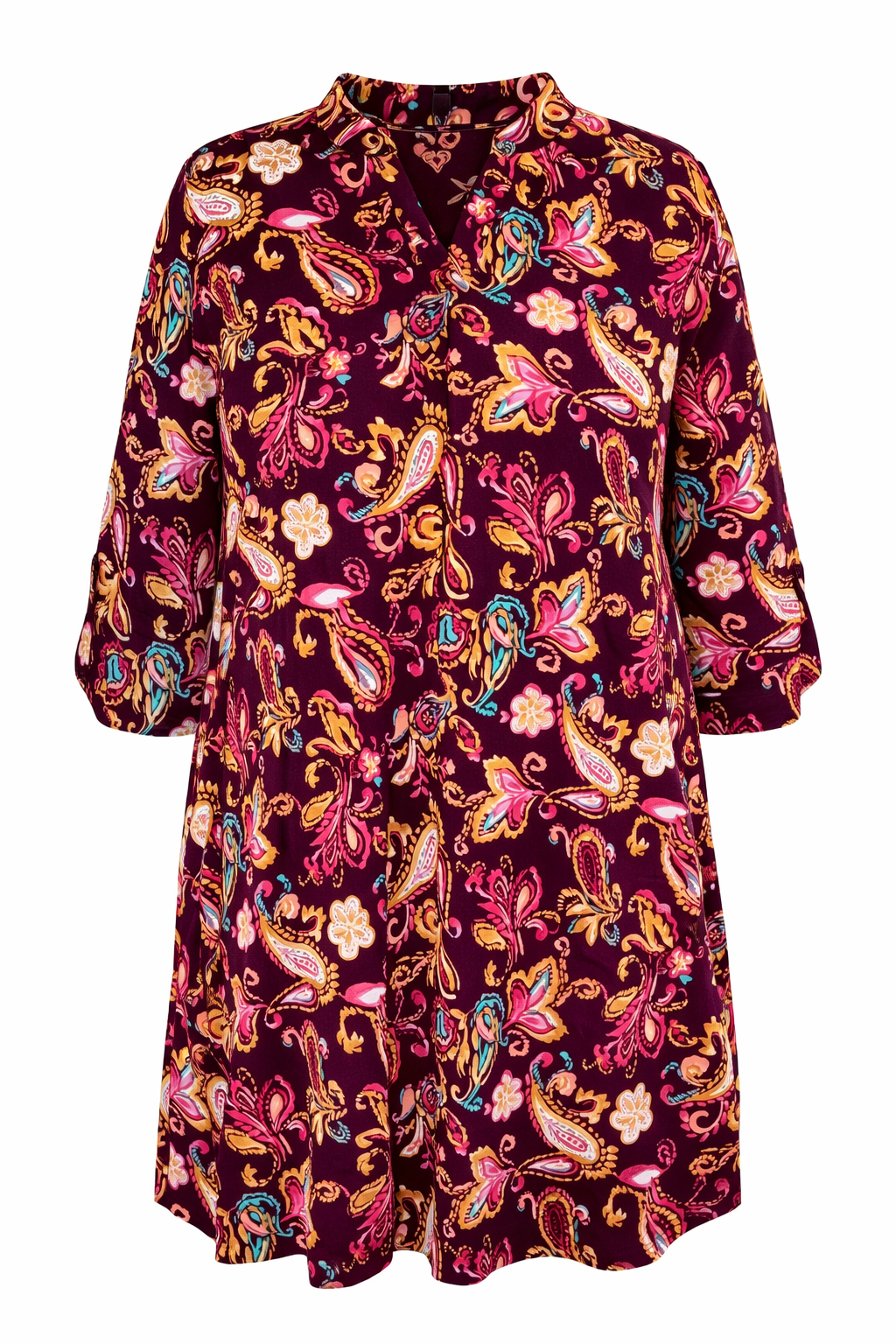 Floral patterned dress on a white background