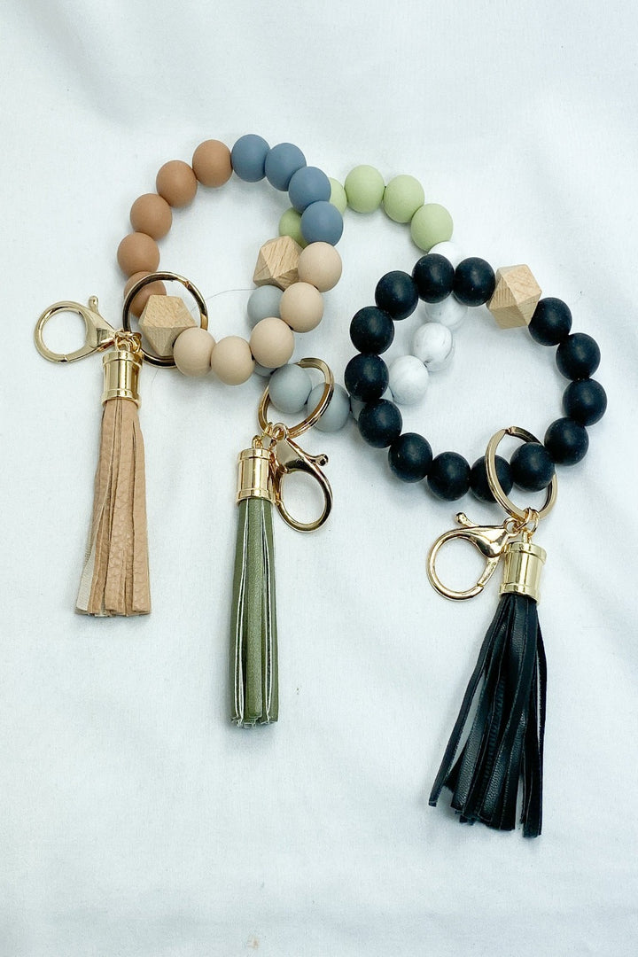 Round Keychain w/ Tassel