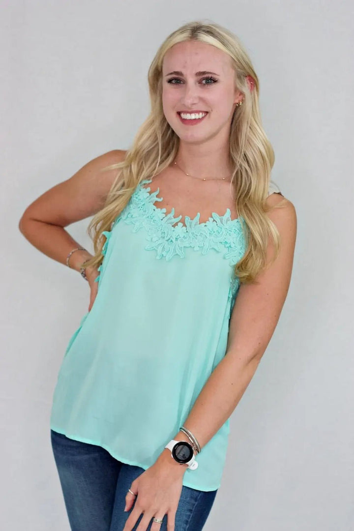 Adoring Love Camisole- Mint - Lucy Doo