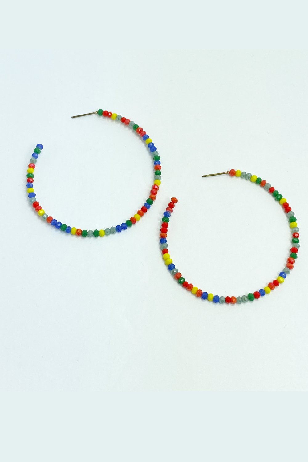 Colorful Petite Beaded Hoop Earrings - Lucy Doo