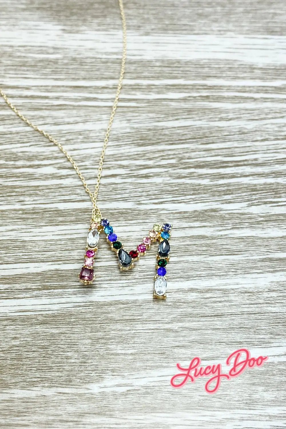 Rhinestone Letter Charm Necklace in 2023 | Letter charm necklace, Rhinestone  letters, Dope jewelry