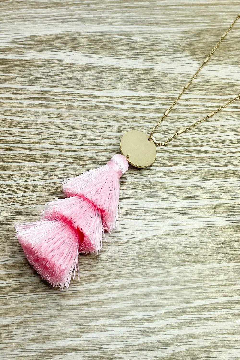 Pink Tassel Necklace - Lucy Doo