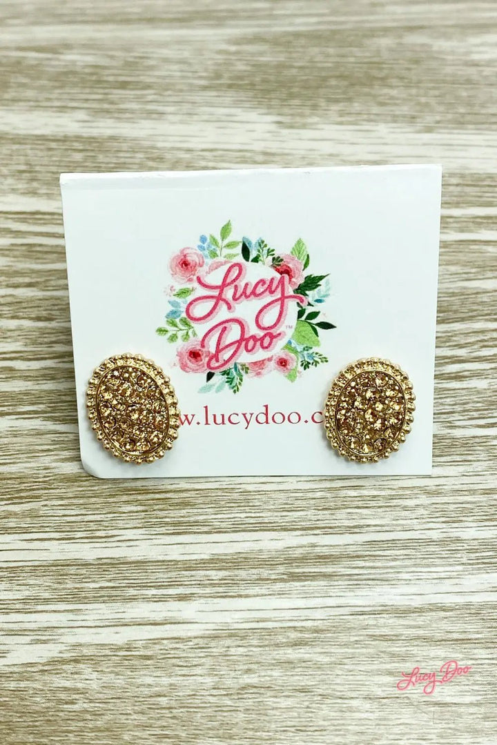 Rhinestone Stud Earrings - Lucy Doo