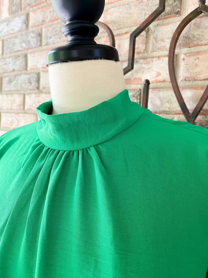 Ultra Kelly Green Tie Back Top - Lucy Doo